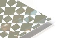 Light Green Squares And Diamonds Pattern HD Metal print