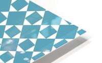Turquoise Squares And Diamonds Pattern HD Metal print