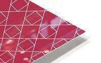 Red Squares And Diamonds Pattern HD Metal print