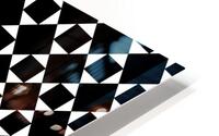 Black and White Geometric Pattern HD Metal print