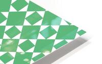Dark Green Geometric Pattern HD Metal print