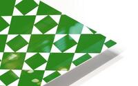 Dark Green Geometric Pattern HD Metal print