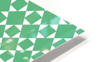 Green Geometric Pattern HD Metal print