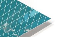 Cyan Checkers Pattern HD Metal print