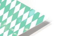 Light Green Checkers Pattern HD Metal print
