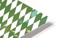 Dark Green Checkers Pattern HD Metal print