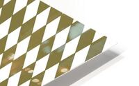 Dark Green Checkers Pattern HD Metal print
