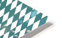 Light Green Checkers Pattern HD Metal print