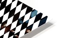 Black and White Checkers Pattern HD Metal print