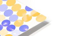 Yellow and Blue Small Dots HD Metal print