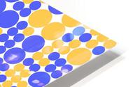 Yellow and Blue Dots Pattern HD Metal print