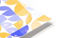 Yellow and Blue Geometry HD Metal print