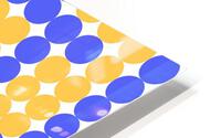 Yellow and Blue Dots Pattern HD Metal print