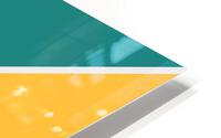 Deep Turquoise and Mango Abstract HD Metal print