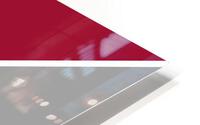 Jester Red and Silver Abstract HD Metal print