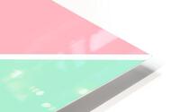 Light Pink and Mint Abstract HD Metal print
