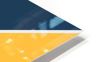 Navy and Mango Abstract HD Metal print