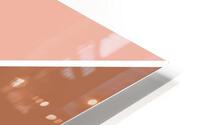 Peach and Brown Abstract HD Metal print