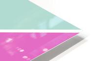 Mint and Pink Abstract HD Metal print