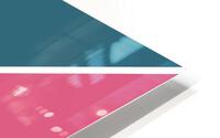Teal and Blush Abstract HD Metal print