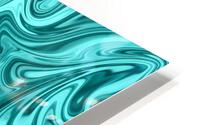 Teal Liquid Marble HD Metal print