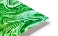 Green and Yellow Liquid Marble HD Metal print