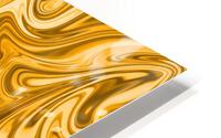 Orange Liquid Marble HD Metal print