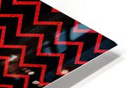 Red Chevron Glitter HD Metal print