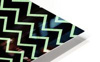 Green Chevron Glitter HD Metal print