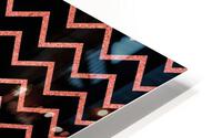 Peach Chevron Glitter HD Metal print