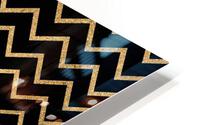 Gold Chevron Glitter HD Metal print