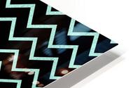 Turquoise Chevron Glitter HD Metal print