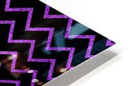 Violet Chevron Glitter HD Metal print