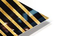 Gold Paper Texture Stripes HD Metal print