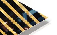 Gold Texture Stripes HD Metal print
