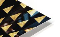 Shiny Gold Glitter Triangle HD Metal print