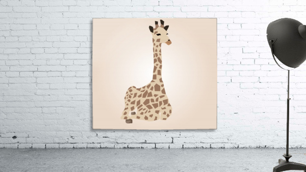 Giraffe Illustration Wall Preview