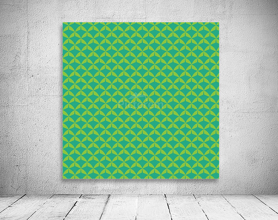 Green Leaf Pattern Artwork Wall Preview