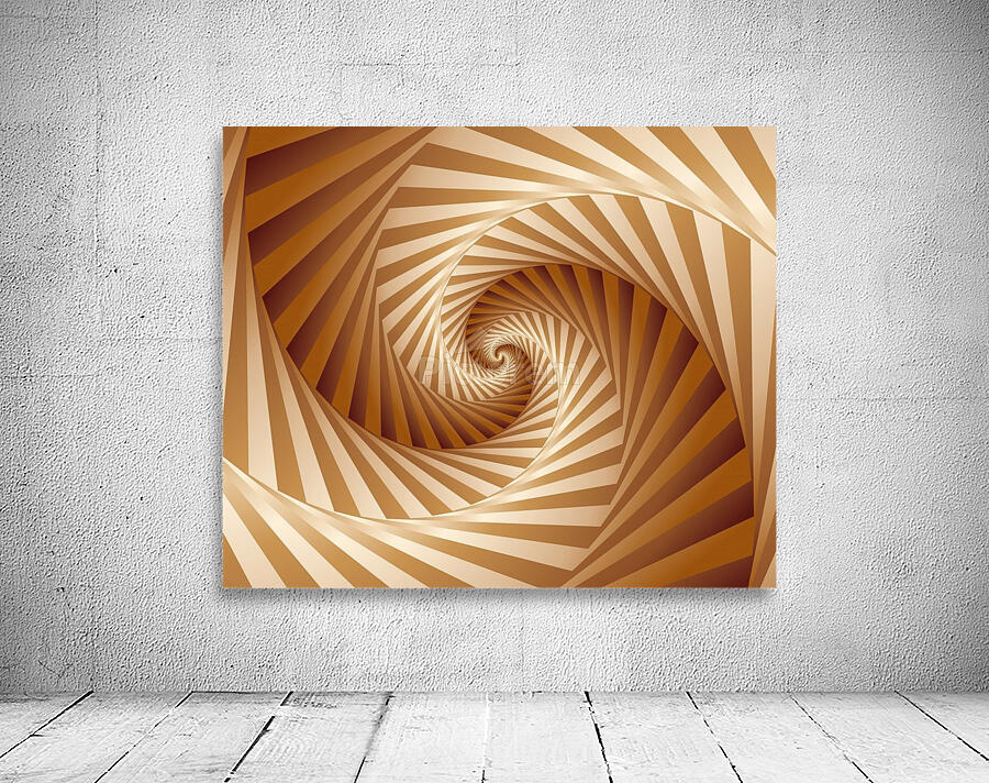3D EFFECT Spiral Pattern Wall Preview