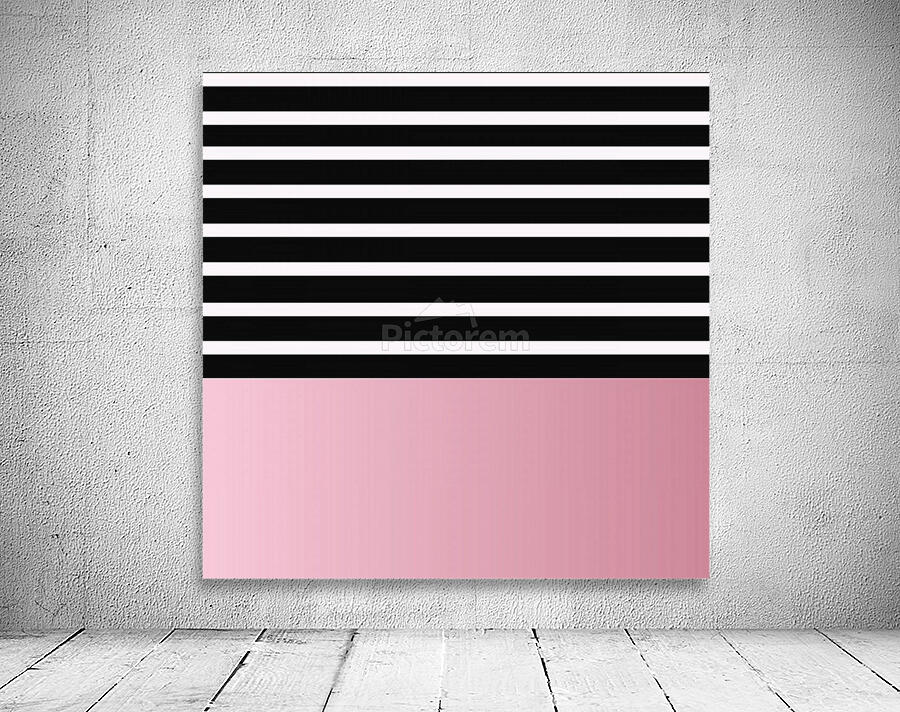 Black & White Stripes with Light Gradient Patch Wall Preview
