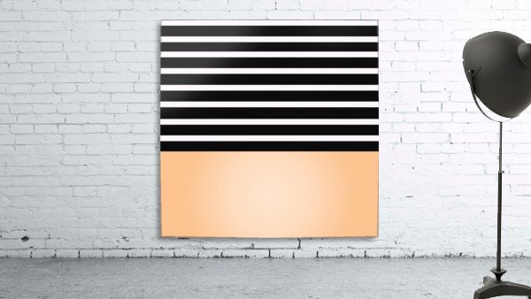 Black & White Stripes with Orange Patch Wall Preview