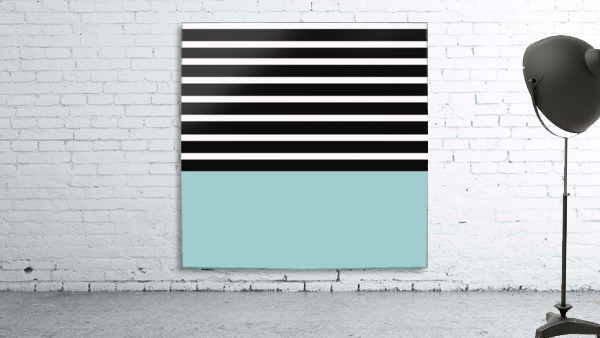 Black & White Stripes with Mist Patch Wall Preview