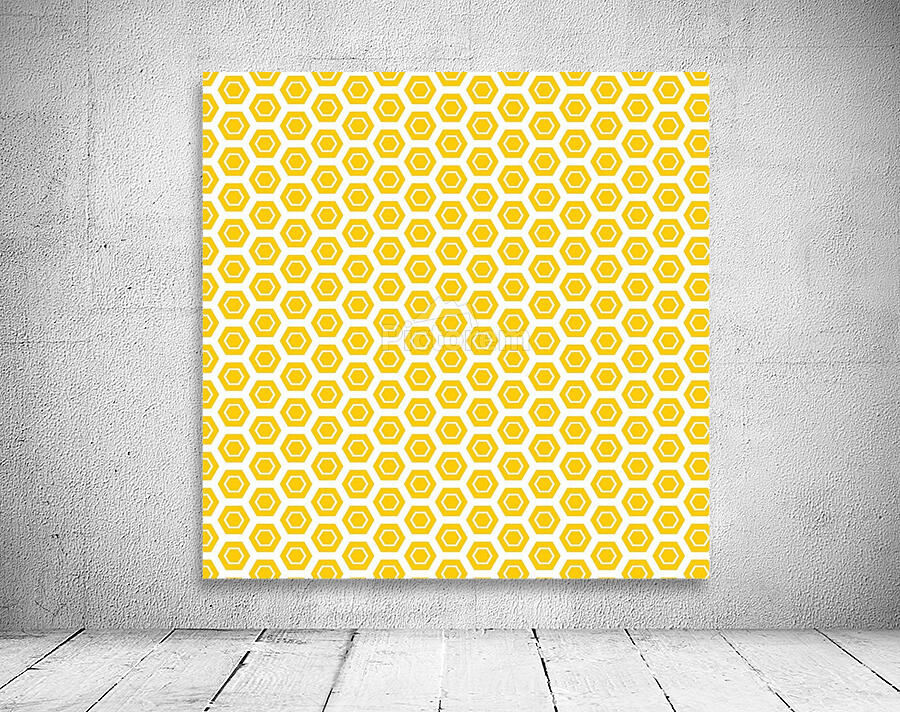Yellow  Hexagen Wall Preview