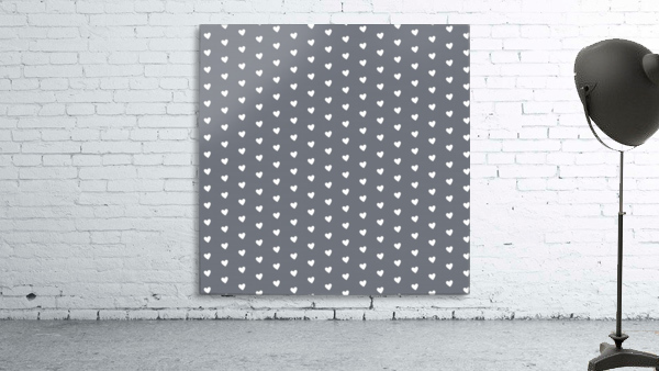 Charcoal Heart Shape Pattern Wall Preview