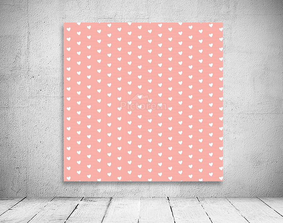 Apricot Blush Heart Shape Pattern Wall Preview