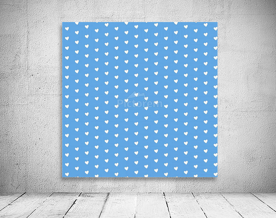 CORNFLOWER Heart Shape Pattern Wall Preview