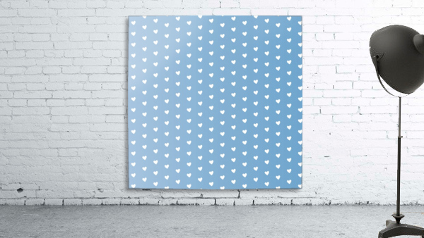 Blue Grey Heart Shape Pattern Wall Preview