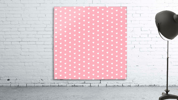 Bitter Pink Heart Shape Pattern Wall Preview