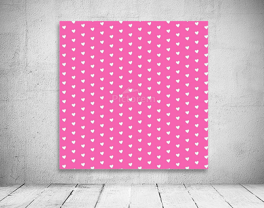 Magenta Heart Shape Pattern Wall Preview