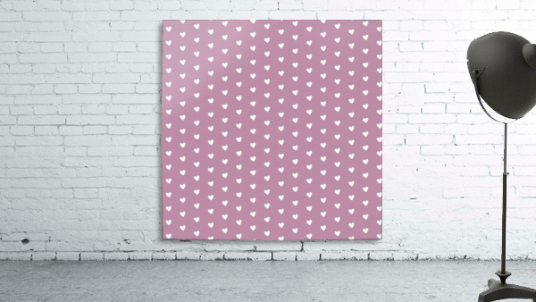 DARK MAUVE Heart Shape Pattern Wall Preview